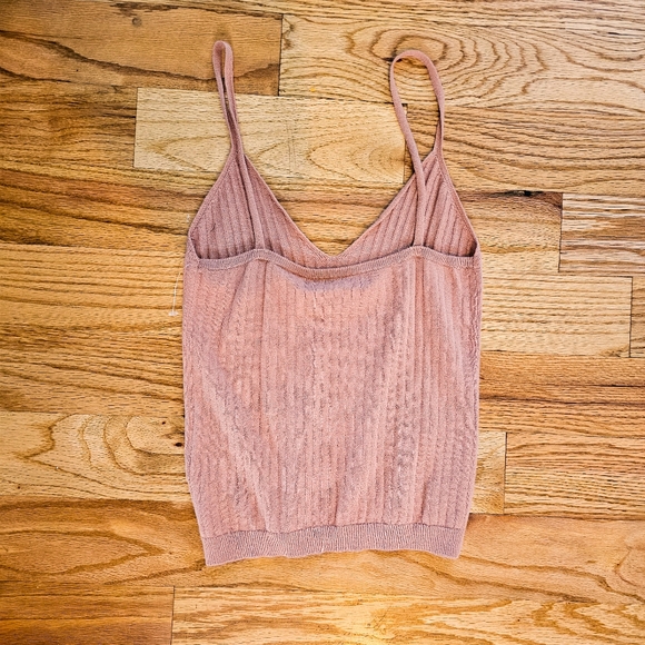 NWT One Grey Day $128 Size XS Silk Blend Terracotta Sweater Tank Knit All Season - Picture 5 of 7